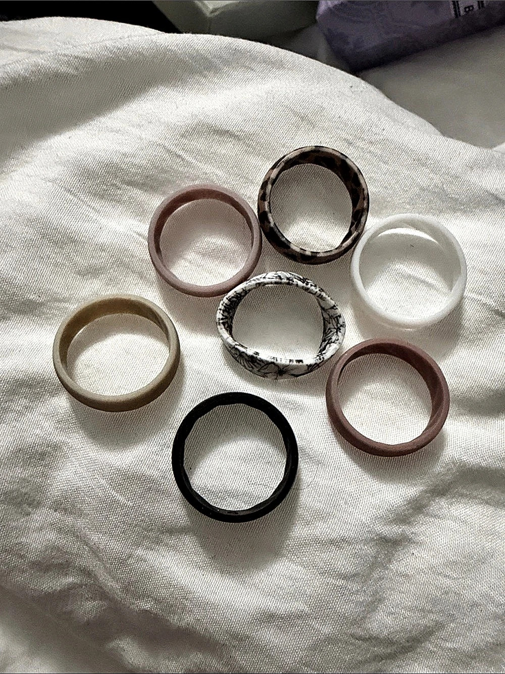 ThunderFit Silicone Rings Set of 7 Size 6